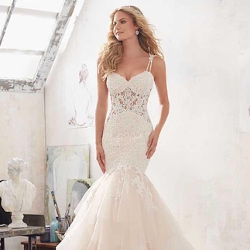 Mori Lee Marciela Ivory Champagne Wedding Dress
